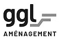 Logo GGL Aménagement : les lettres 'ggl' en noir, suivies de deux lignes stylisées en gris formant une structure, avec le mot 'AMÉNAGEMENT' en dessous.